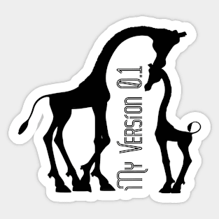 My Version Black On White Sticker